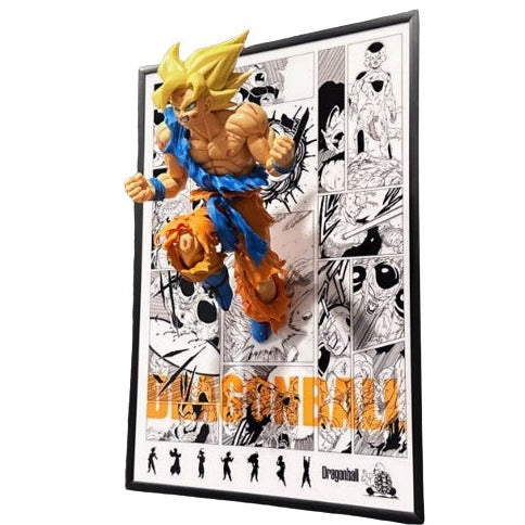 Dragon Ball Z Son Goku Figure-Out 3d Manga Painting Room Decor 21*30cm