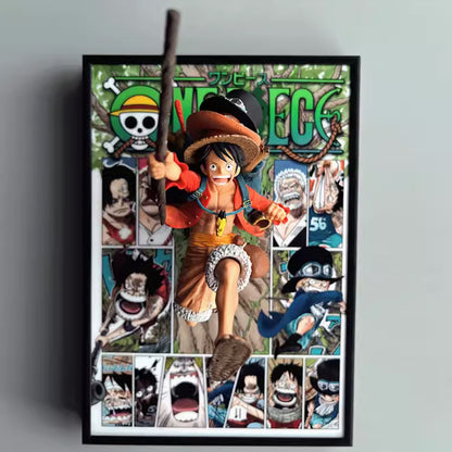 One Piece Figure-Out 3d Manga Painting Room Decor [Luffy/Ace/Sabo]21*30cm