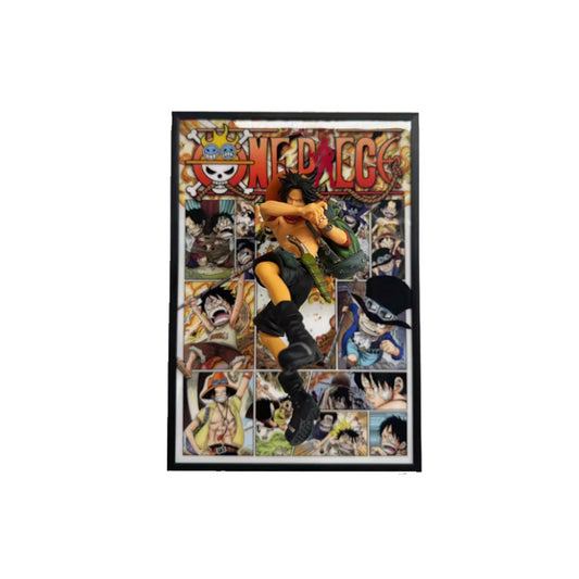 One Piece Portgas D.Ace Figure-Out 3d Manga Painting Room Decor 21*30cm