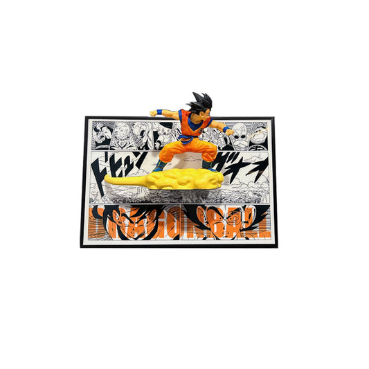 Dragon Ball Z Little Flying Son Goku Figure-Out 3d Manga Painting Room Decor 27*40cm