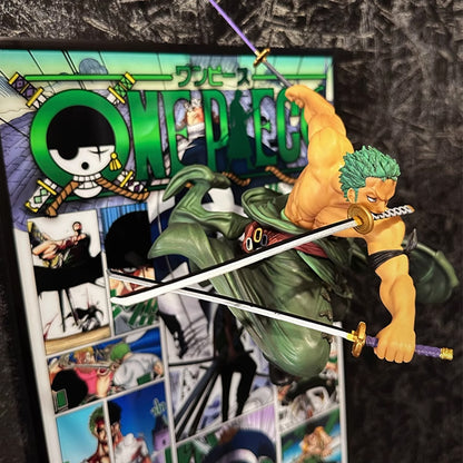 One Piece Roronoa Zoro Figure-Out 3d Manga Painting Room Decor 27*40cm