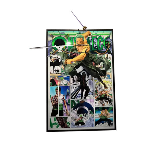 One Piece Roronoa Zoro Figure-Out 3d Manga Painting Room Decor 27*40cm